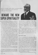 Beware the New Super-Spirituality