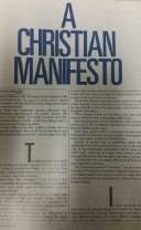 A Christian Manifesto (Article)